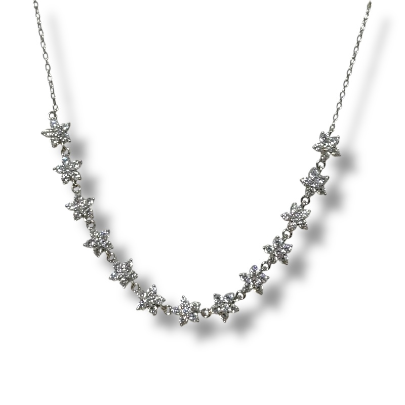 Collana stelle zirconate