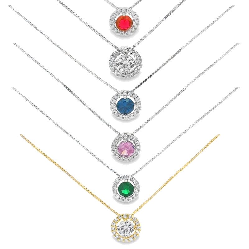 Collana con pietra colorata