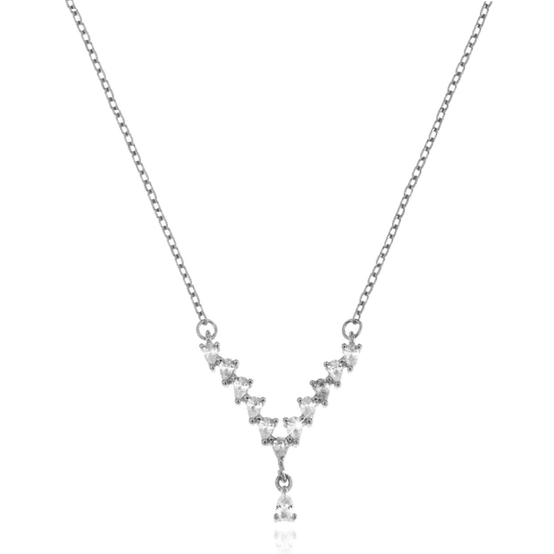 Collana con zirconi a V