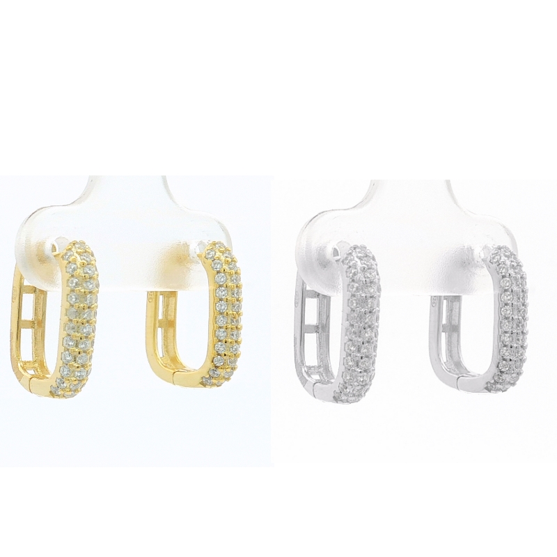 Orecchini ovale a scattino