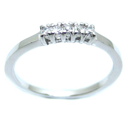 Anello riviere 5 zirconi