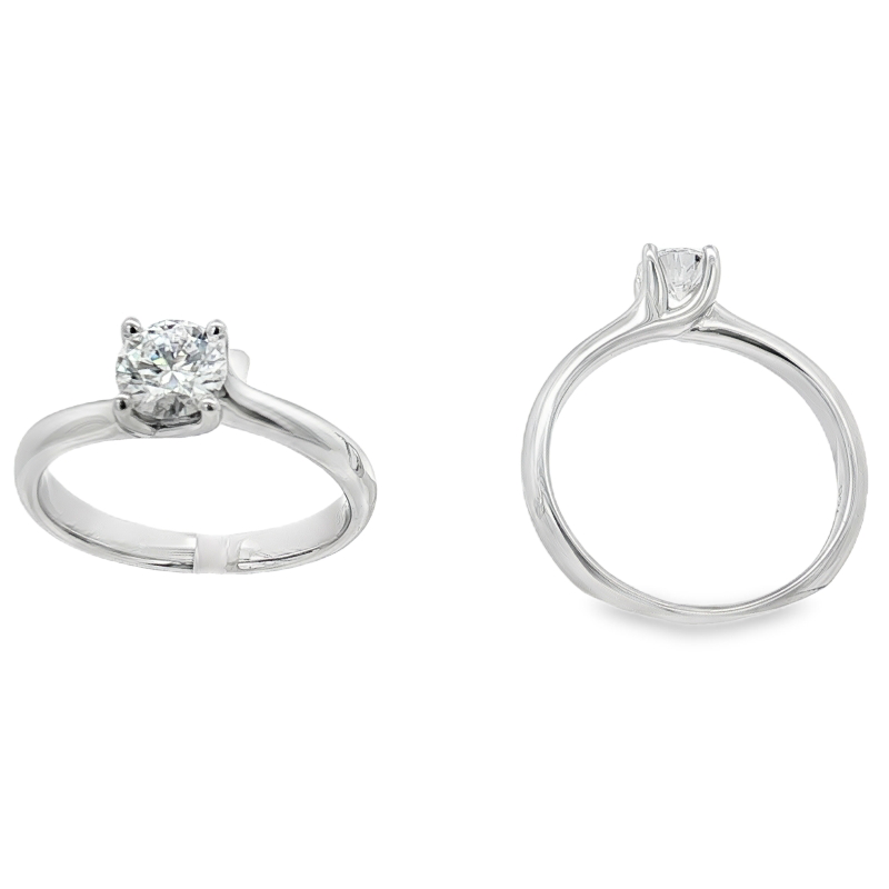 Anello solitario moissanite