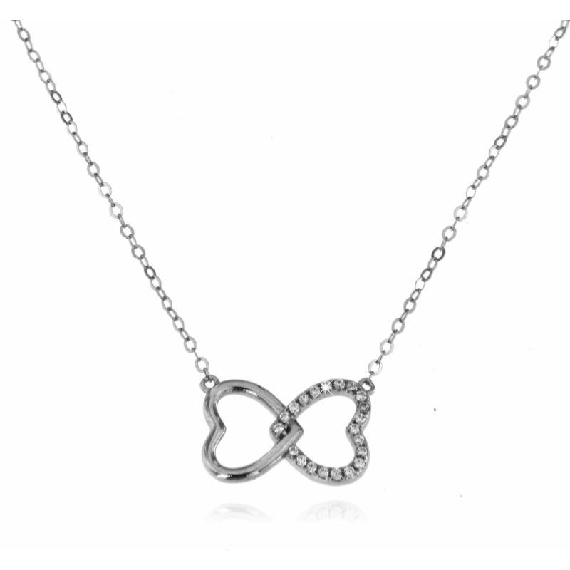 Collana cuori incrociati