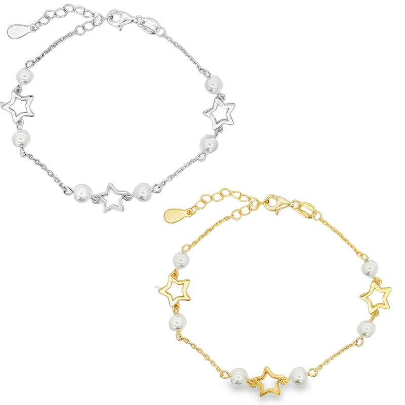 Bracciale con perline e stelle