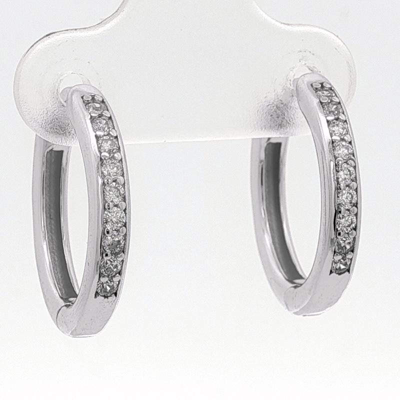 Orecchini cerchietto zirconato