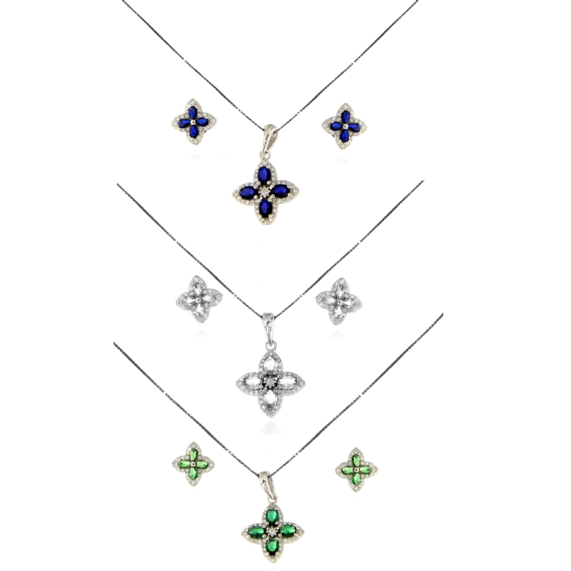 Completo fiore zirconato