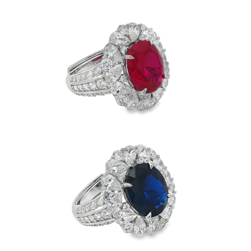 Anello Roal ovale zirconato