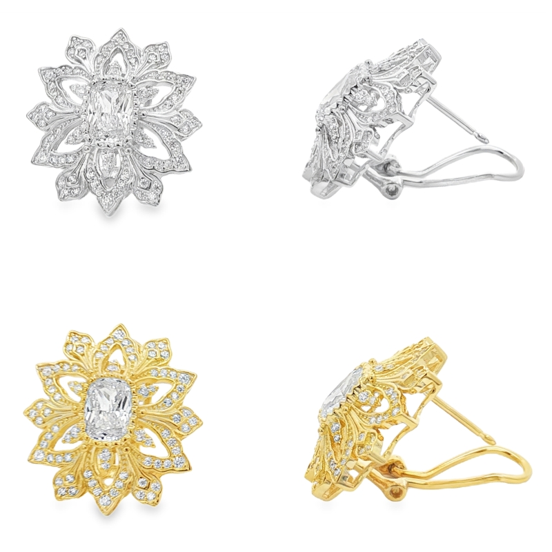 Orecchini Amaryllis con zirconi