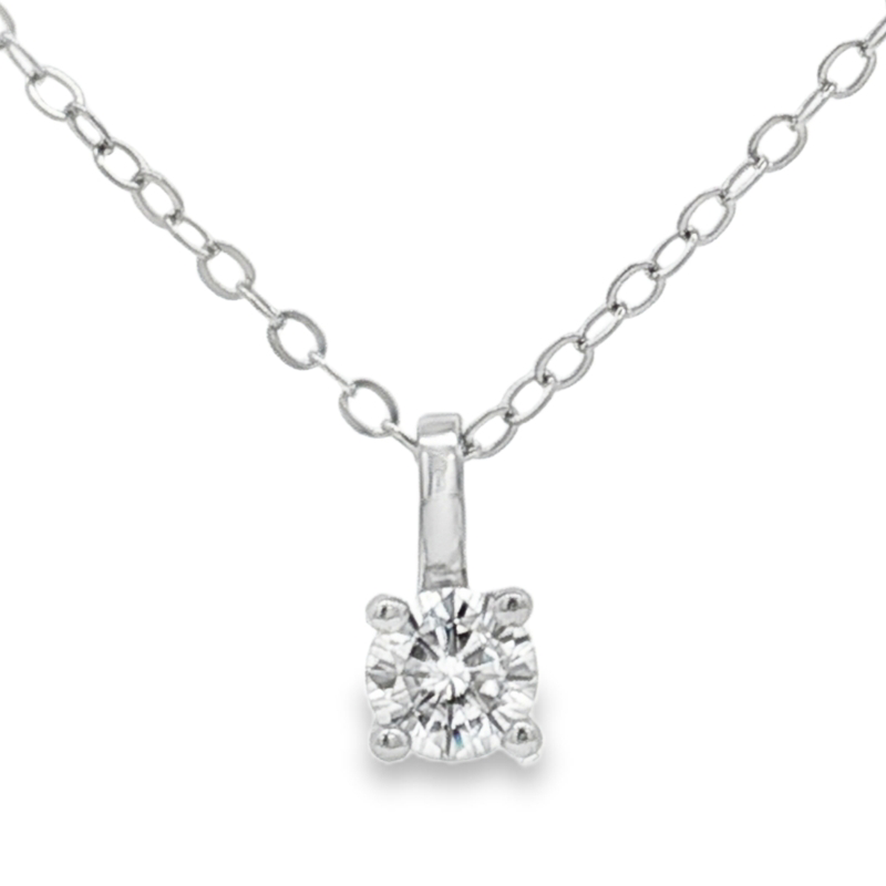 Collana Punto luce moissanite 4 mm