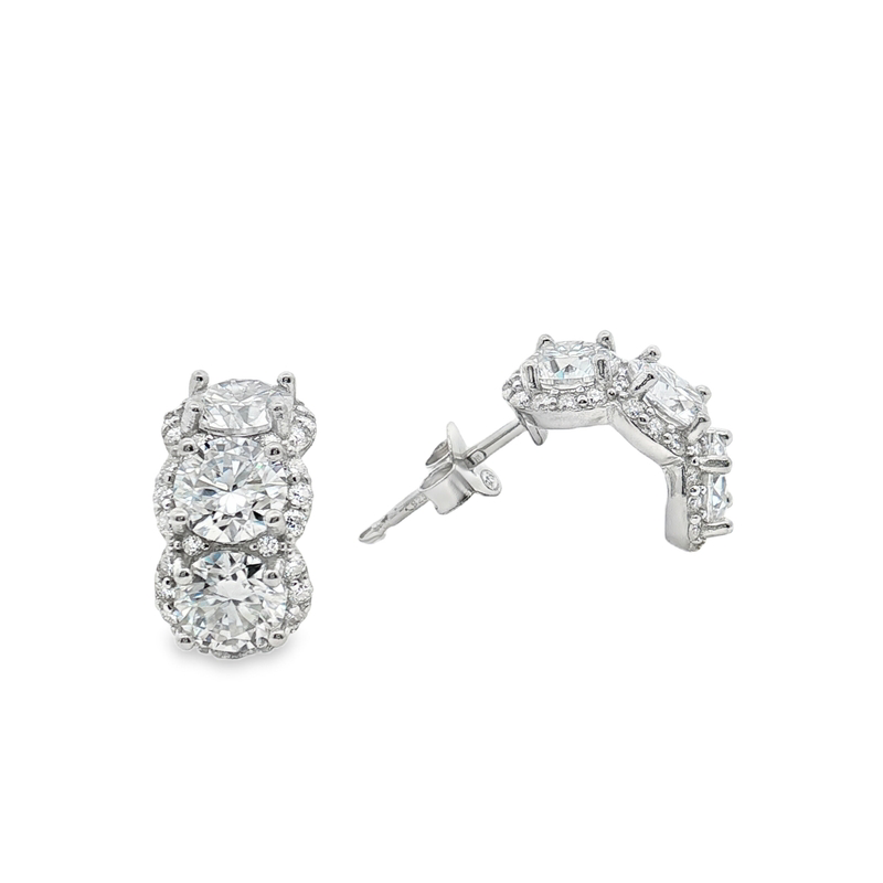 Orecchini trilogy moissanite