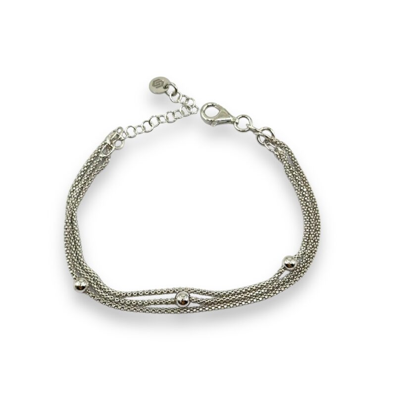 Bracciale 3 catene Funetta e sfere