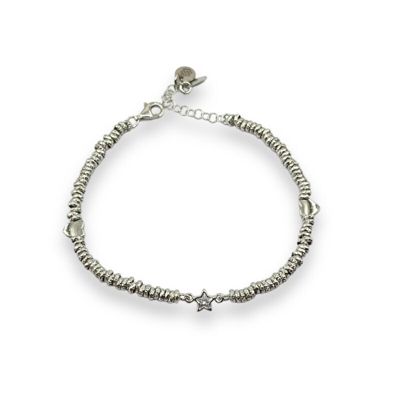 Bracciale Rondelle con stella e cuori