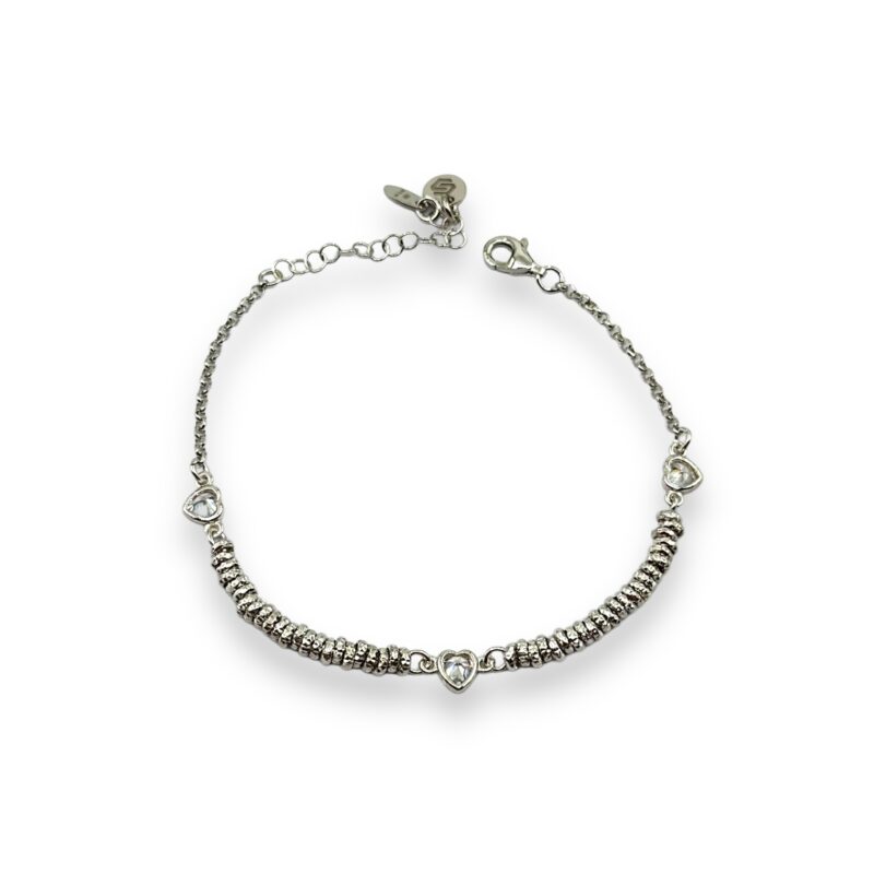 Bracciale con rondelle e cuoricini