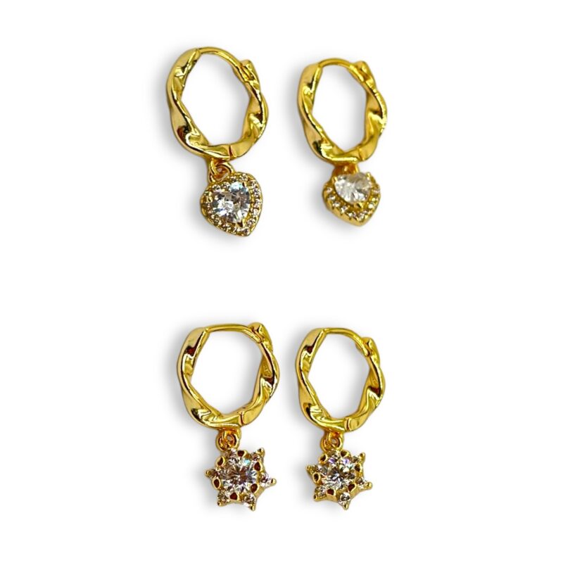 Orecchini cerchietto con cuorestella