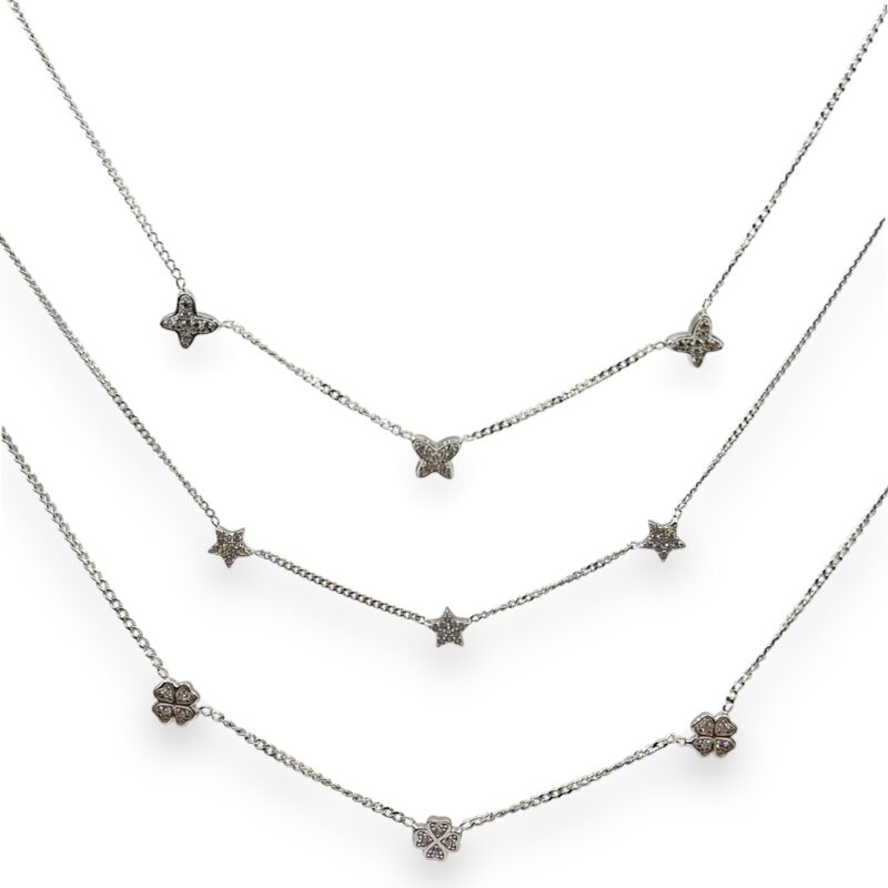 Collana tre elementi con strass