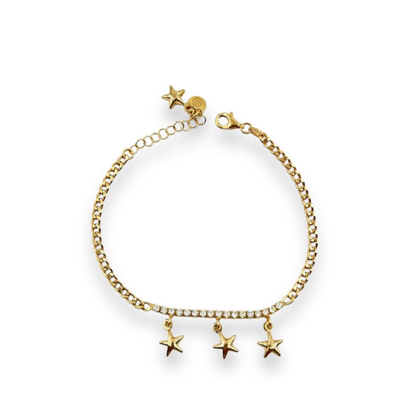 Bracciale groumette mezzo tennis con charms