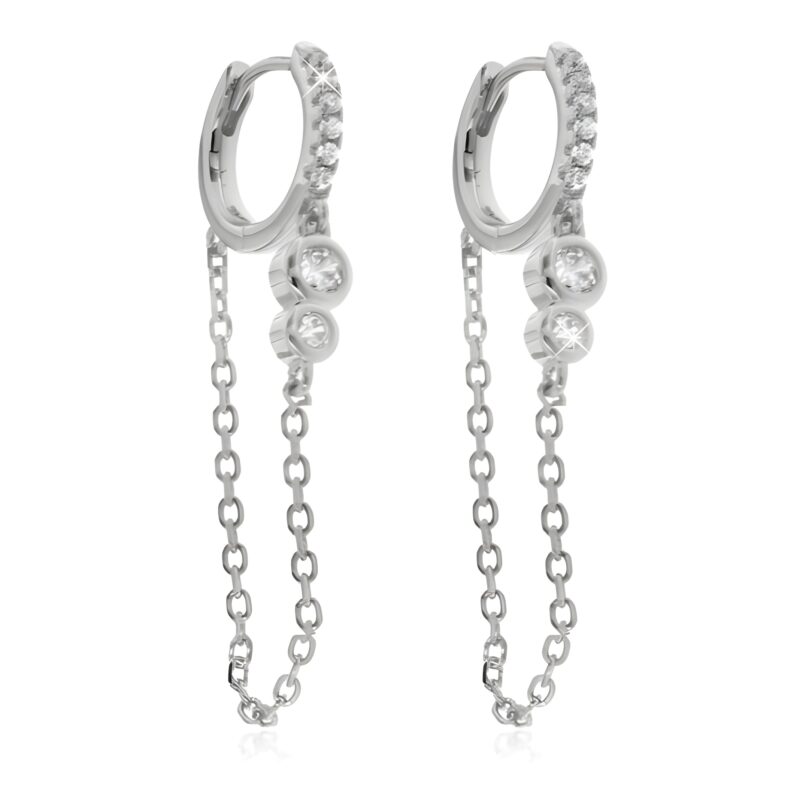 Orecchini pendenti con catenella