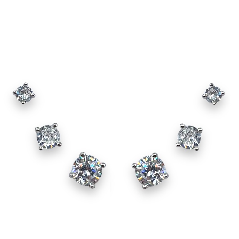 Blister di orecchini punto luce 4 griffe