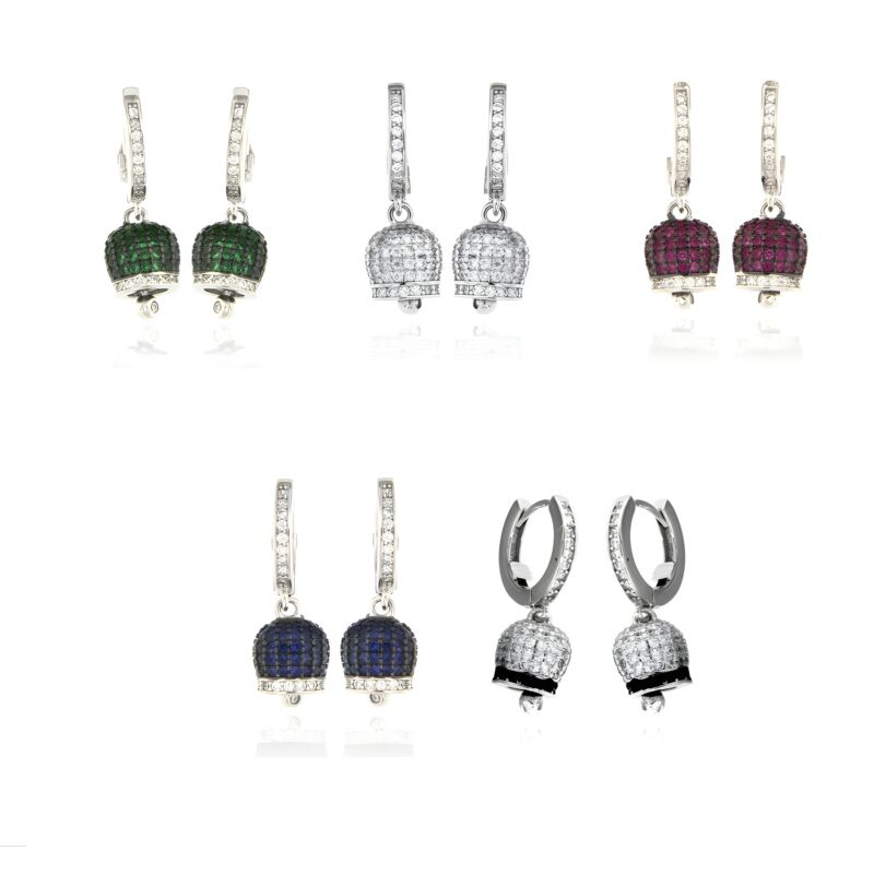 Orecchini a campanella con zirconi