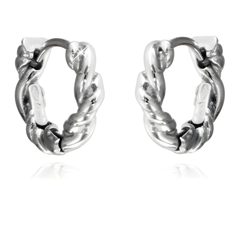 Orecchini cerchietti intrecciati