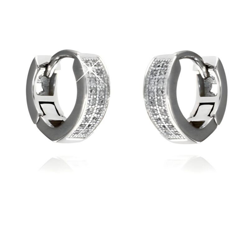 Orecchini a cerchio con zirconi