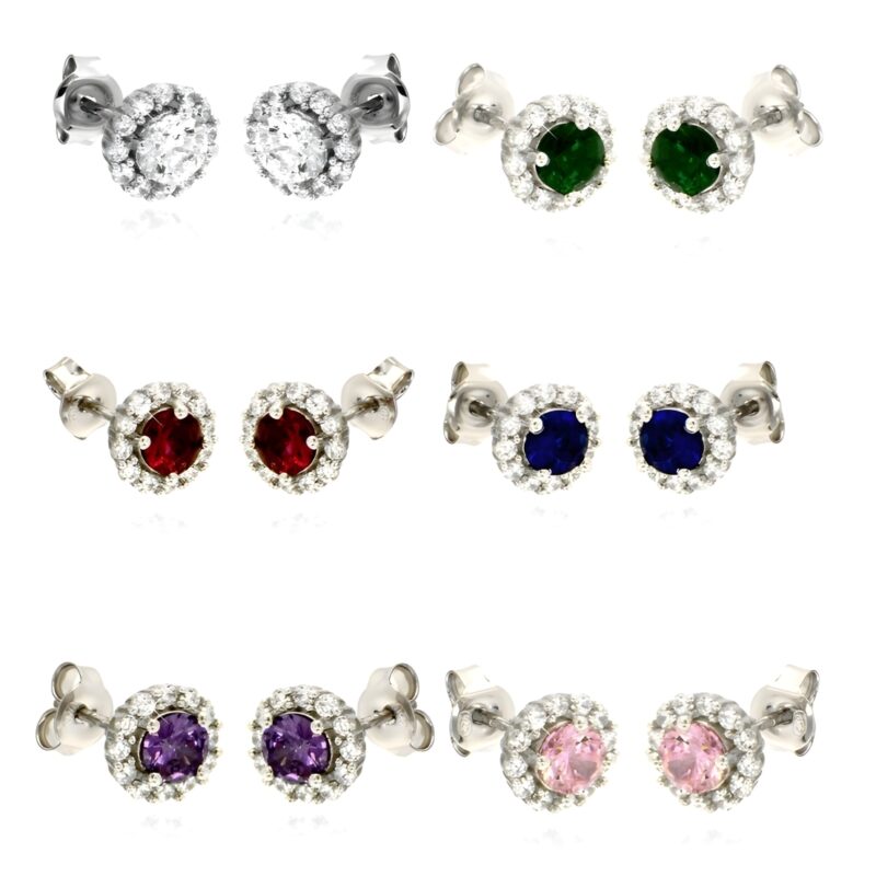 Orecchini tondi con zirconi