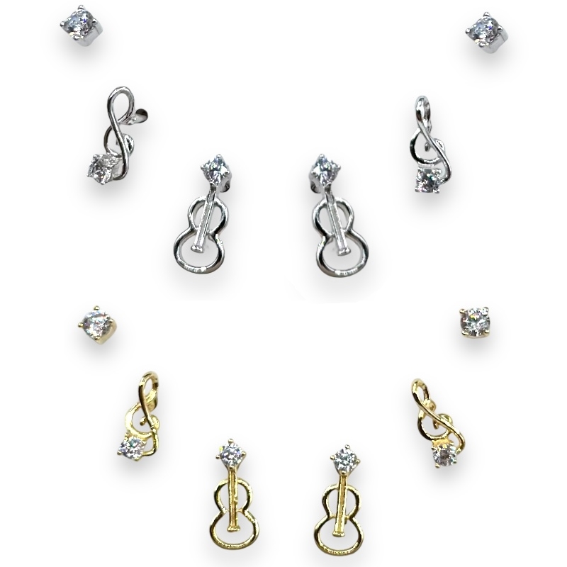 Blister di orecchini punto luce e noa musicale