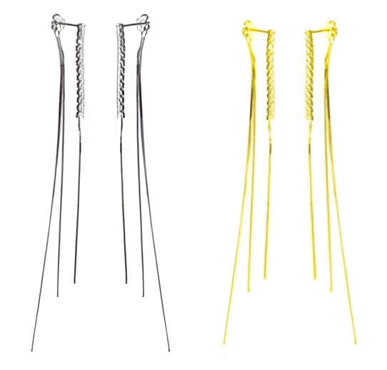 Orecchini pendenti con zirconi