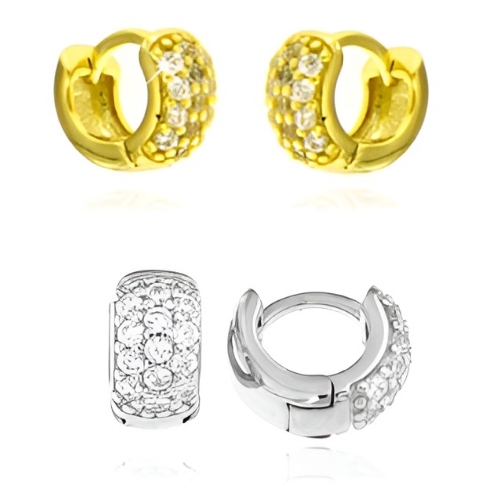 Orecchini a cerchietto con zirconi