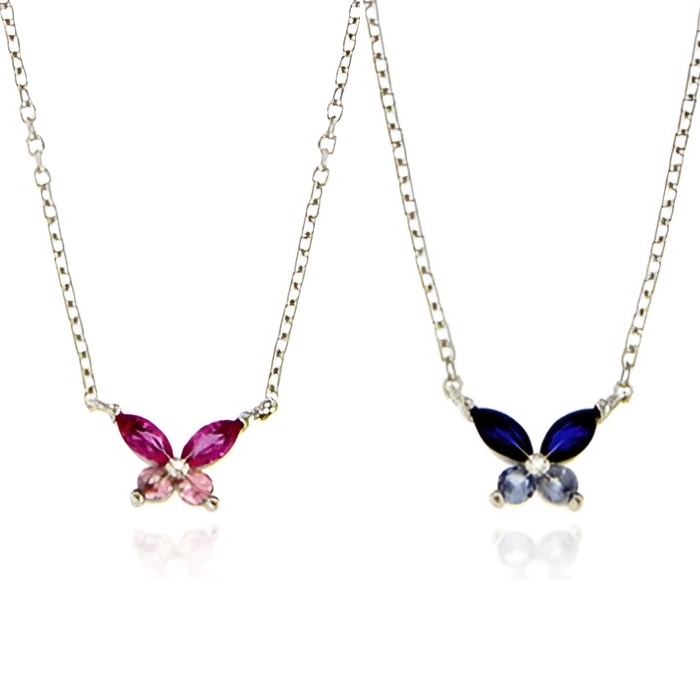 Collana farfalle e zirconi