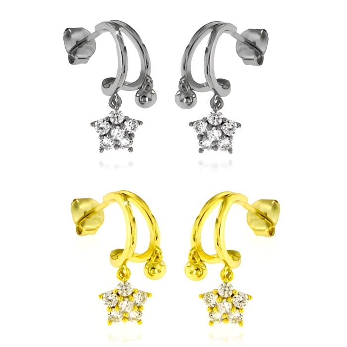 Orecchini stellina e pallina