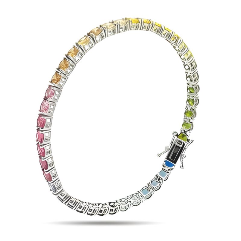 Bracciale Tennis zirconi multicolor