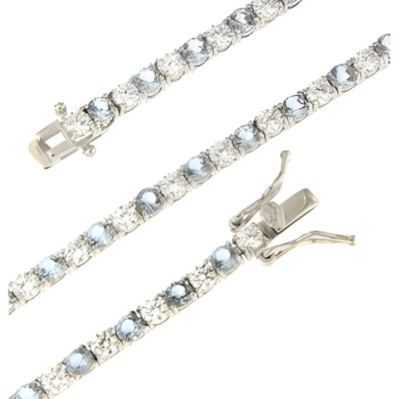 Bracciale Tennis zirconi bianchi e acqua