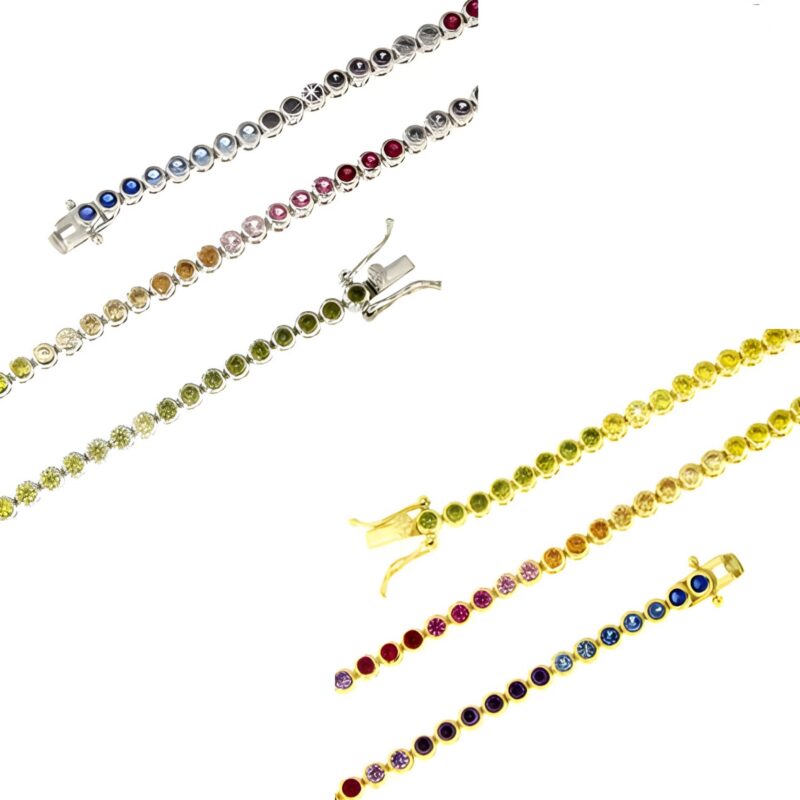 Bracciale Tennis cipollino multicolor