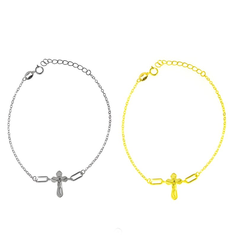 Bracciale con croce centrale