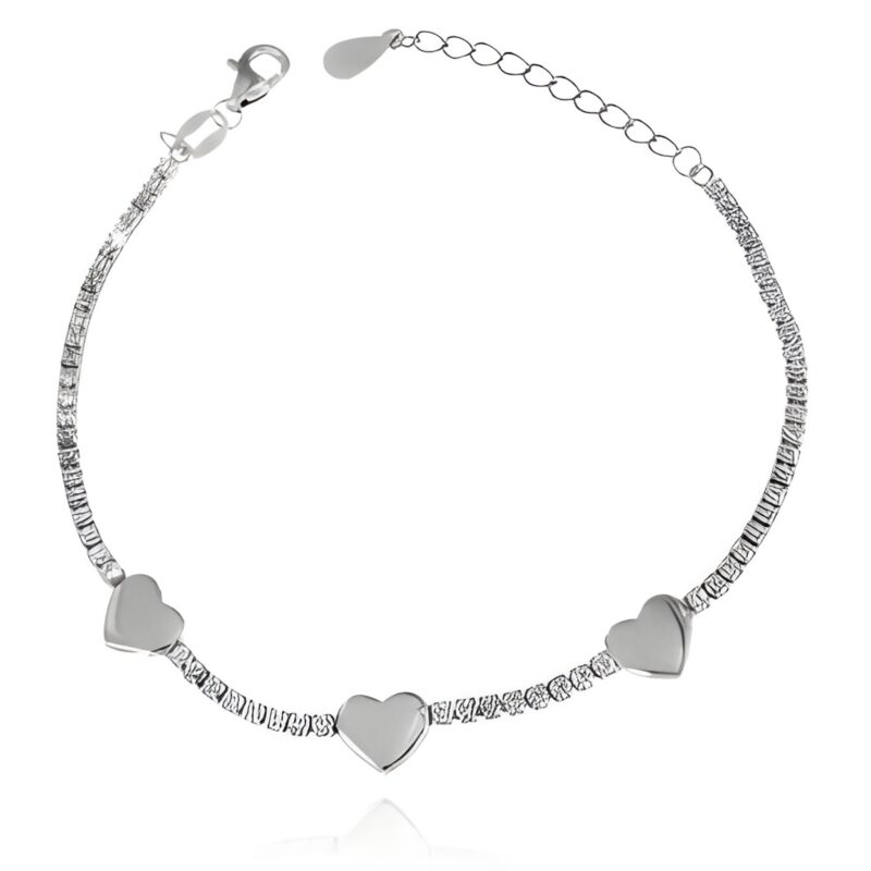 Bracciale zirconato con cuori