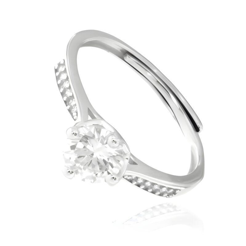 Anello solitario regolabile