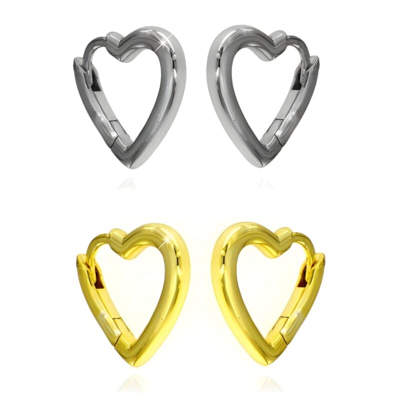 Orecchini cuore liscio