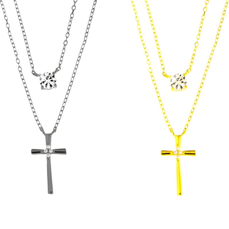 Collana Croce e punto luce