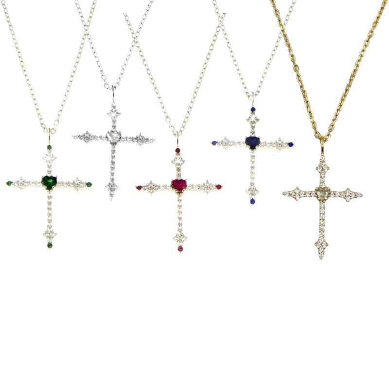 Collana Croce e zirconi