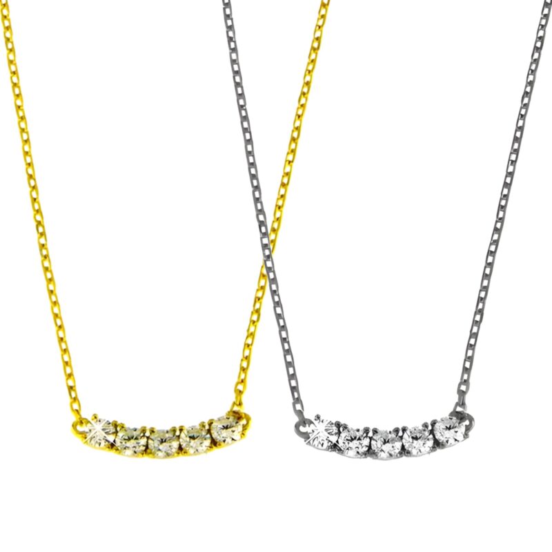 Collana 5 zirconi