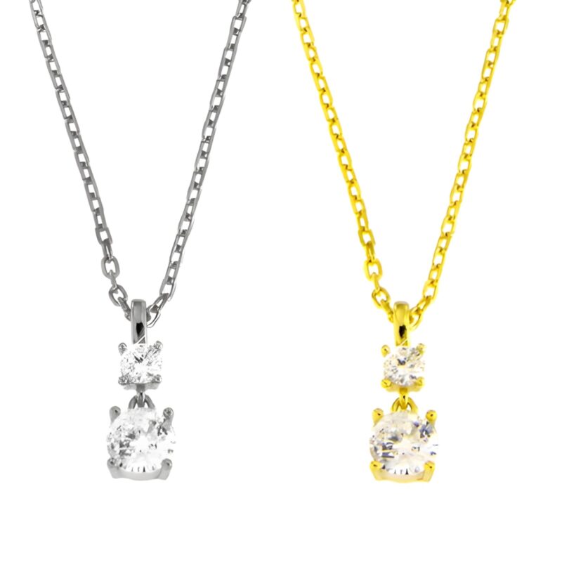 Collana doppio zircone