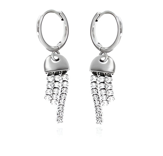 Orecchini 3 tennis pendenti