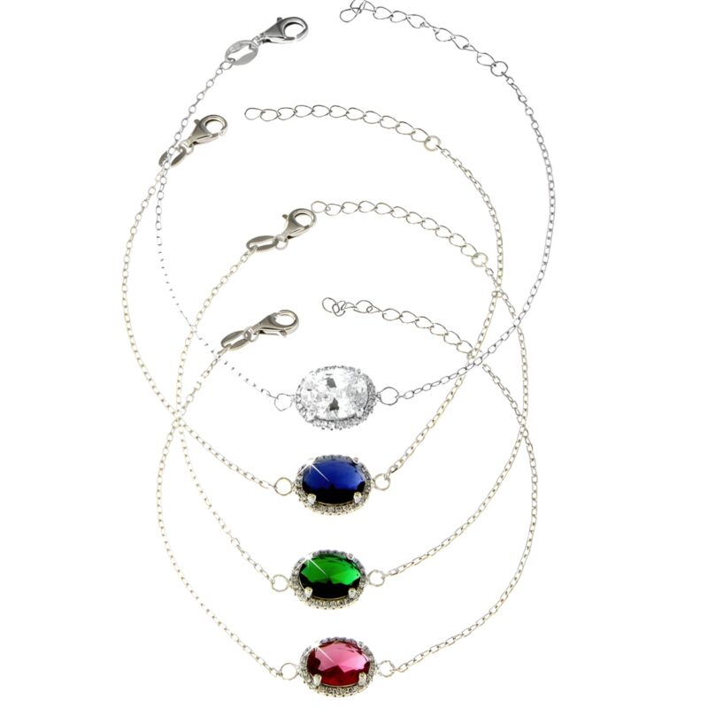 Bracciale con pietra ovale