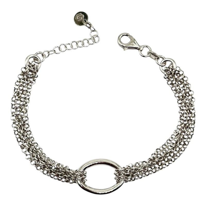 Bracciale con catena morbida e ovale