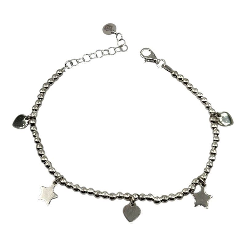 Bracciale con stelle e cuori
