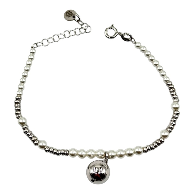 Bracciale perle e campanellina