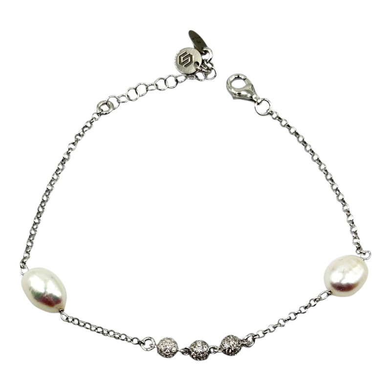 Bracciale sfere ovali