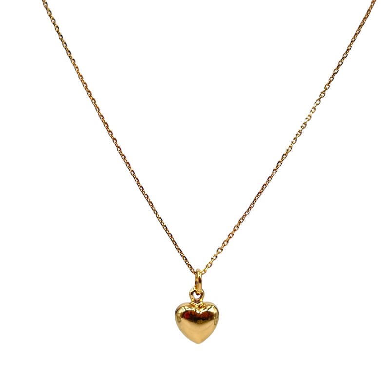 Collana cuore bombato