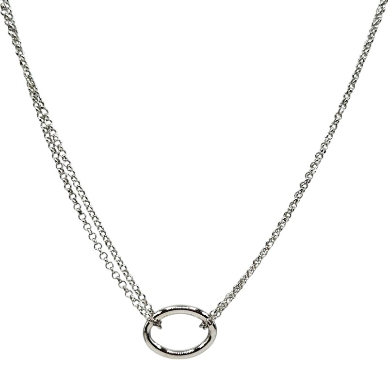 Collana doppia catena e ovale